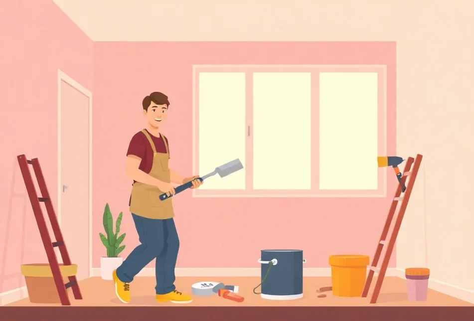Intérieur rénové après travaux de peinture à Valserhône